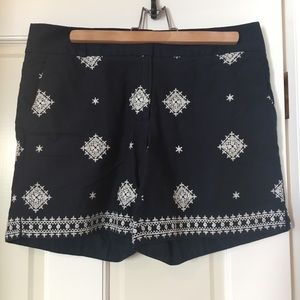 LOFT Embroidered Riviera Shorts